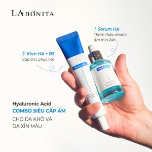 COMBO Serum HA & Kem Labonita Vital Hyaluronic Acid - Bộ Đôi Dưỡng Ẩm Sáng Da & Tăng Độ Đàn Hồi