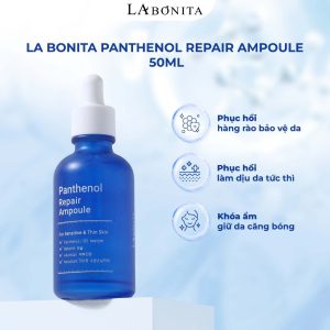 Combo Tinh chất hỗ trợ phục hồi làm dịu da La Bonita Panthenol Repair Ampoule 50ml + Kem Dưỡng Da La Bonita Vita K Repair
