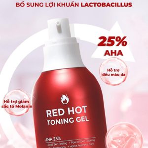 (Dạng chai) Gel Tẩy Da Chết AHA 25% + Lợi Khuẩn LACTOBACILLUS  La Bonita Red Hot Toning Gel