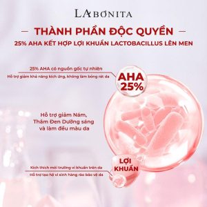 (Dạng chai) Gel Tẩy Da Chết AHA 25% + Lợi Khuẩn LACTOBACILLUS  La Bonita Red Hot Toning Gel