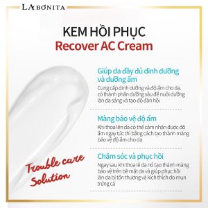 Kem Giảm Mụn Mờ Thâm Phục Hồi Da La Bonita Recover AC Cream 50ml