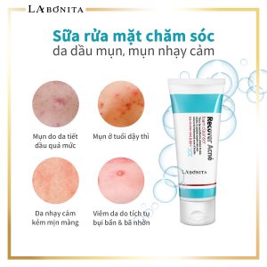 Sữa Rửa Mặt Cho Da Dầu Mụn La Bonita Recover Acne Foam Cleanser 100ml