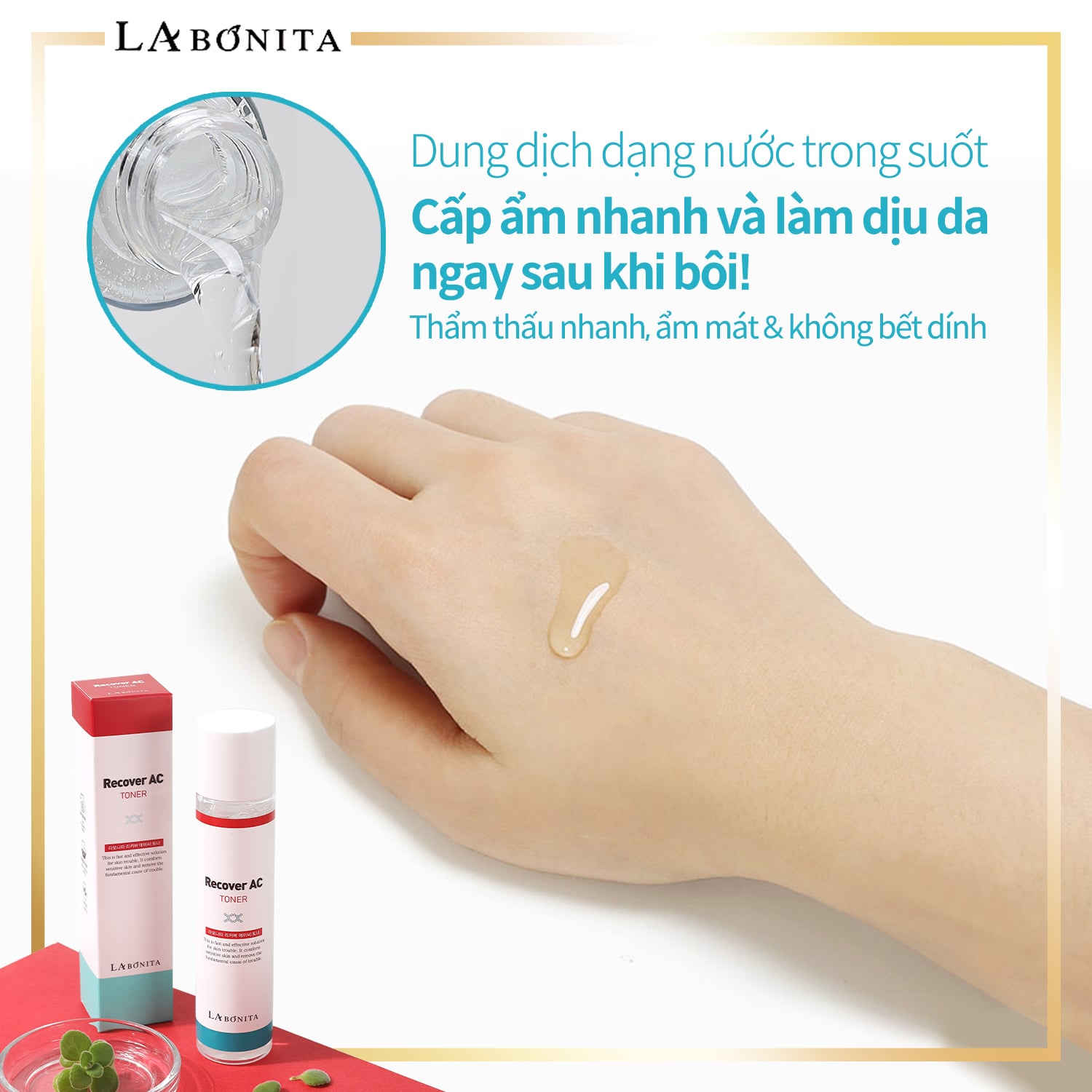 Toner Làm Dịu Da Và Cấp Ẩm Cho Da Mụn La Bonita Recover AC Toner 120ml – La  Bonita Chính Hãng