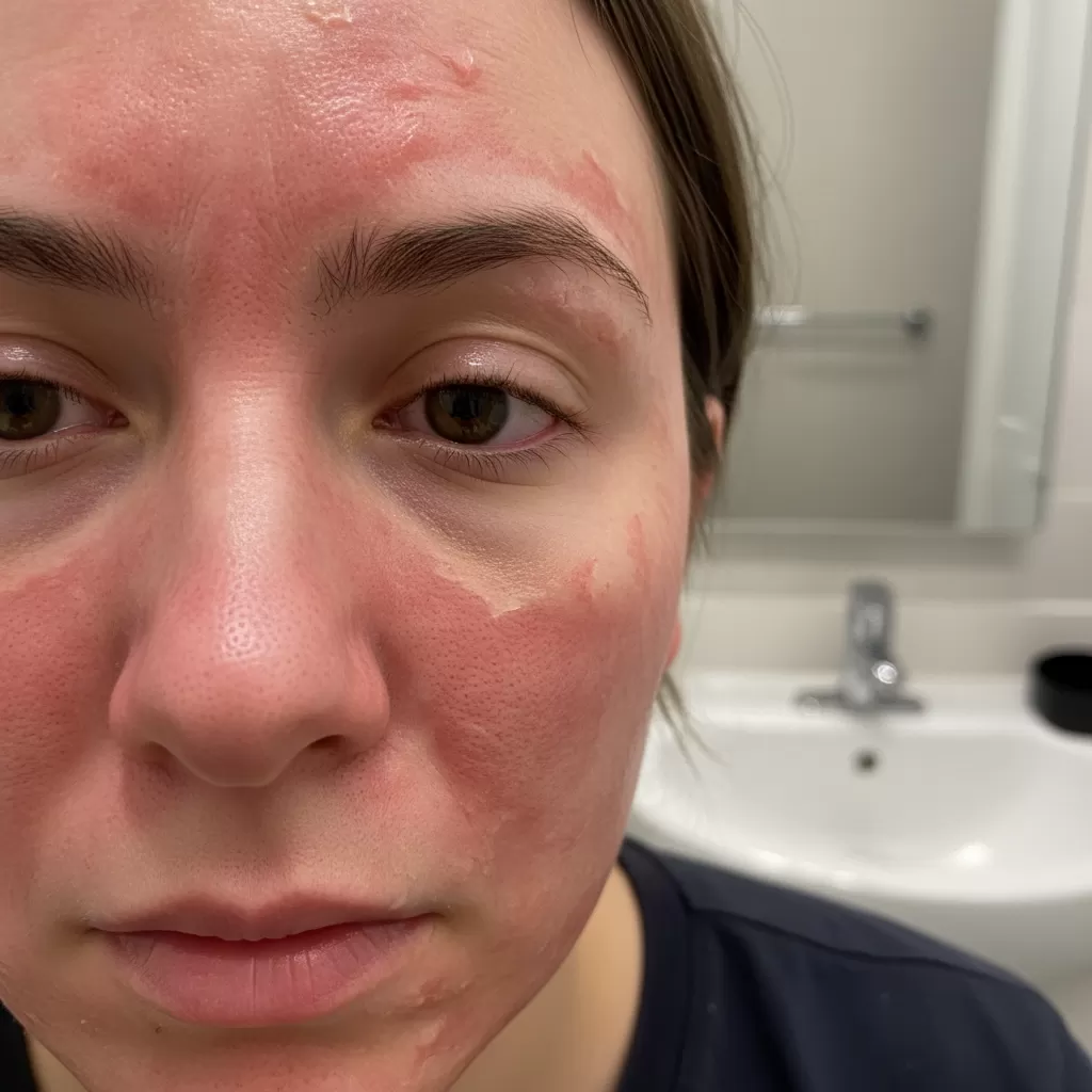 Tình trạng da bị kích ứng và tổn thương hàng rào bảo vệ do dùng treatment quá đà