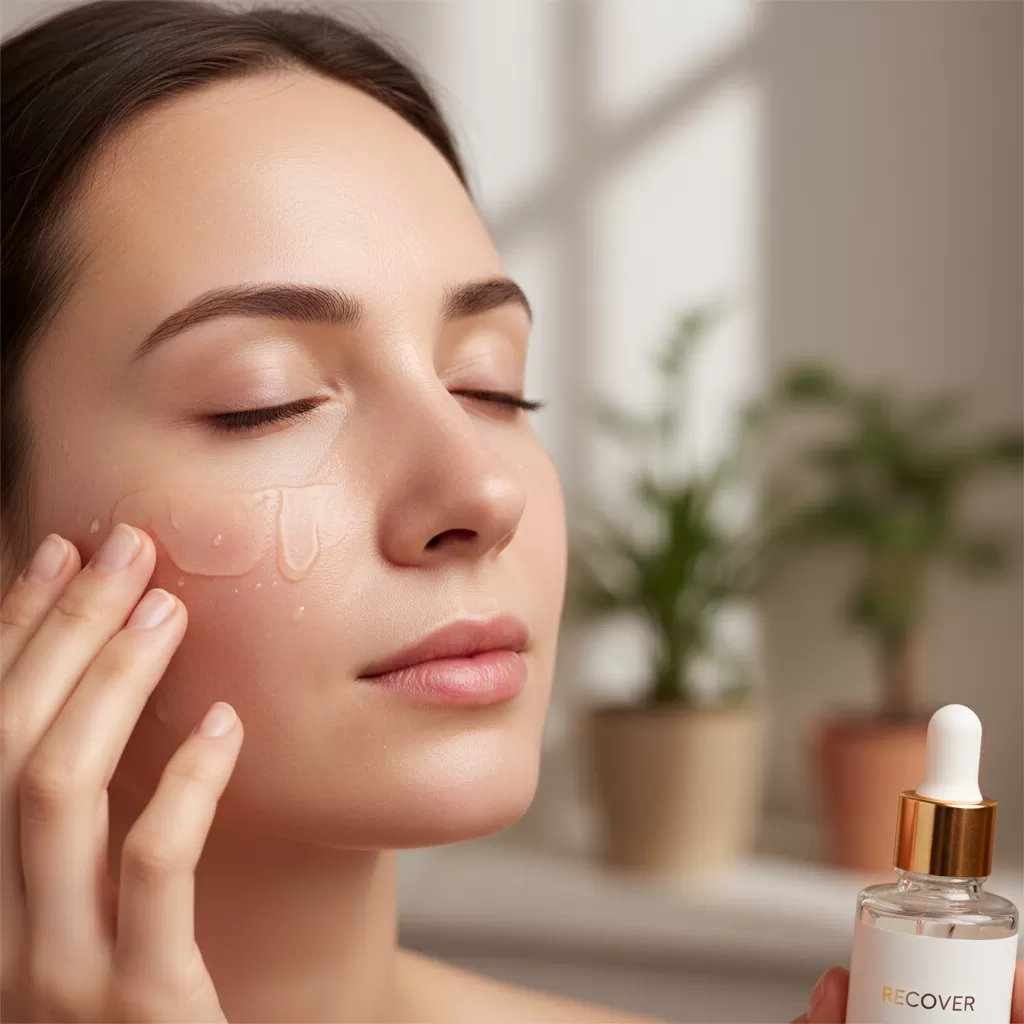 Serum phục hồi đóng vai trò làm dịu và bảo vệ da sau khi tiếp xúc với acid