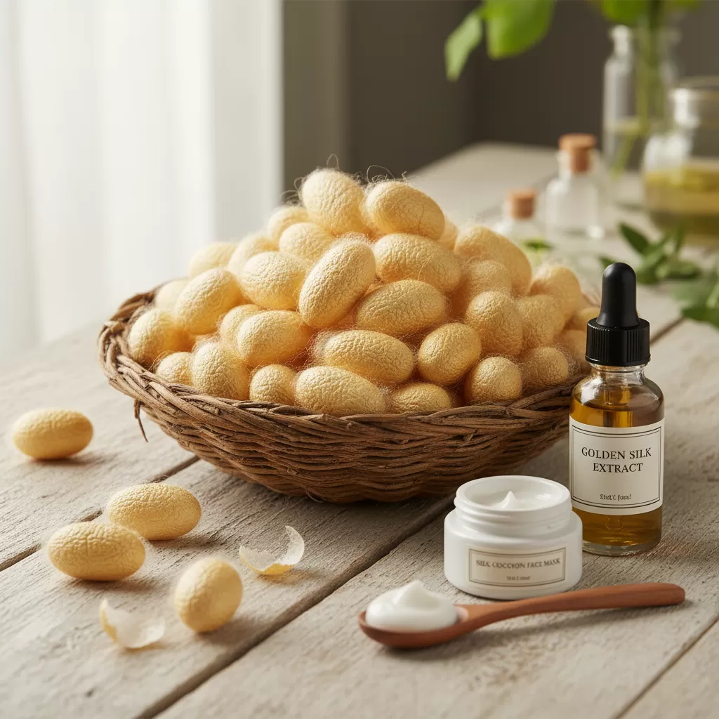 Kén tằm vàng  Nguồn nguyên liệu quý giá chứa hàm lượng dưỡng chất dồi dào cho làn da