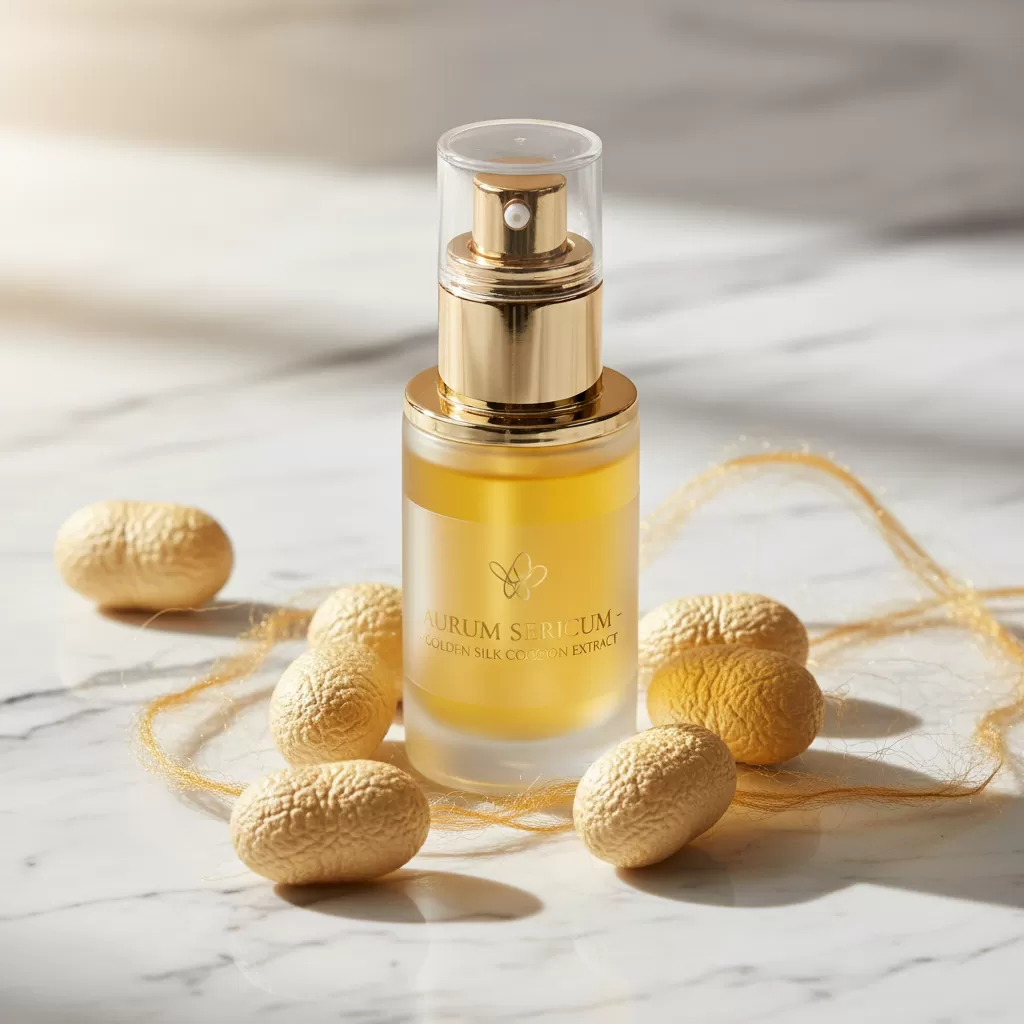 Serum kén tằm vàng là giải pháp cao cấp giúp phục hồi làn da khô sần và thiếu đàn hồi