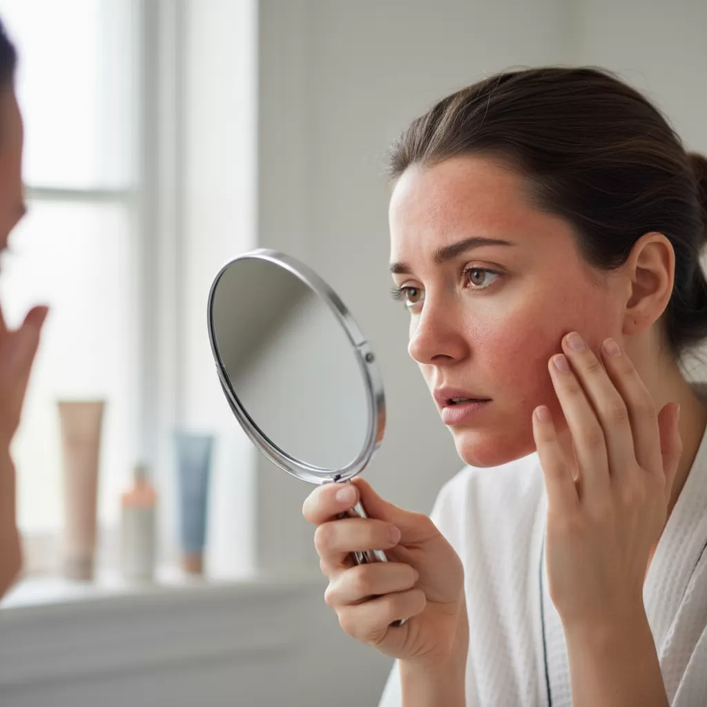 gemini_image_1770822366 Tình trạng da kích ứng gây ra nhiều phiền toái và lo lắng cho người sử dụng mỹ phẩm