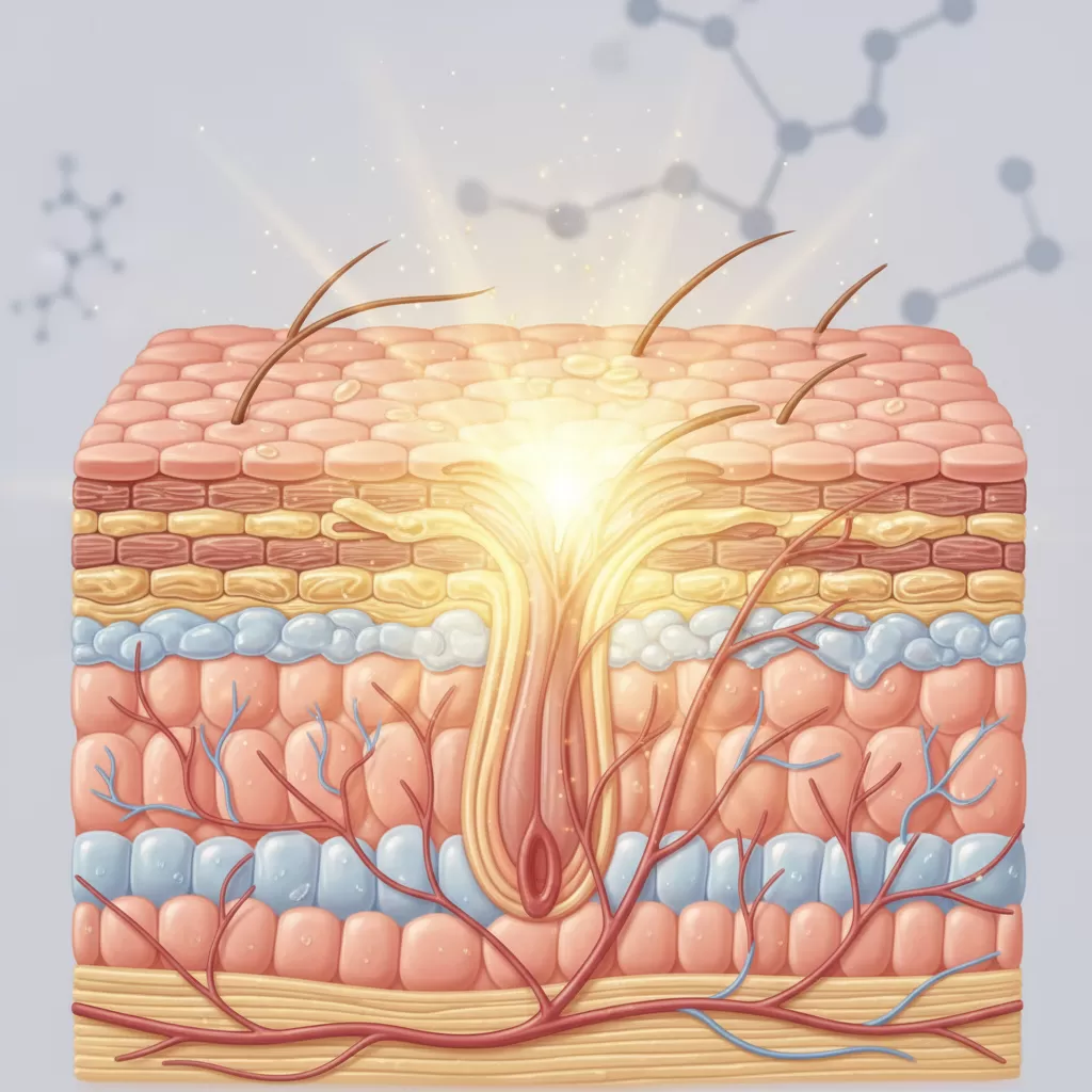Làn da khỏe mạnh nhờ hàng rào bảo vệ tự nhiên không bị quá tải bởi hóa chất