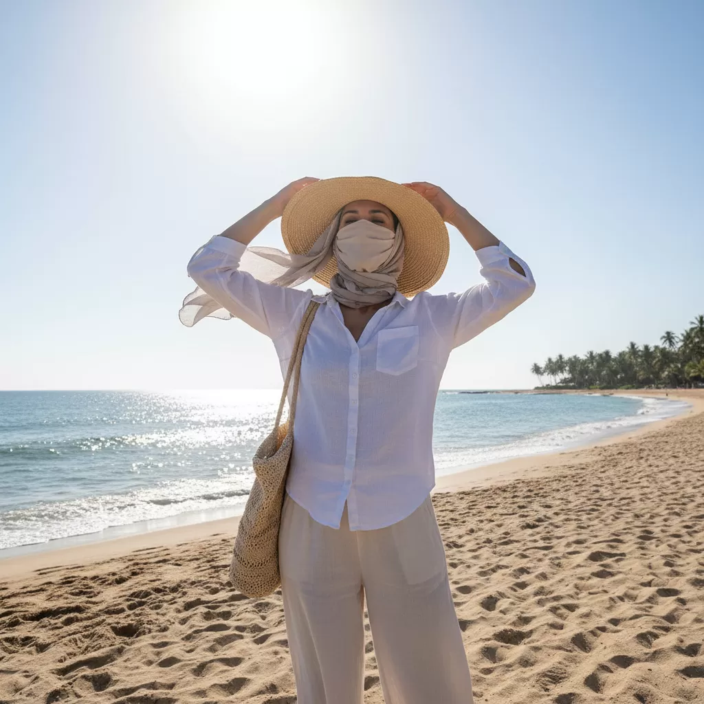 Che chắn da kỹ lưỡng khỏi ánh nắng mặt trời để tránh thâm mụn