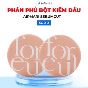 [ Combo 2 Hộp 10g] Phấn Phủ Bột Kiềm Dầu, Chống Nước Airmari Sebumcut Foreul