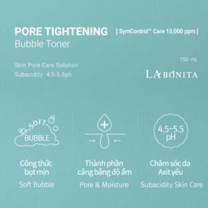 Nước Hoa Hồng Tạo Bọt Cân Bằng Dưỡng Da Labonita Pore Tightening Bubble Toner 150ml