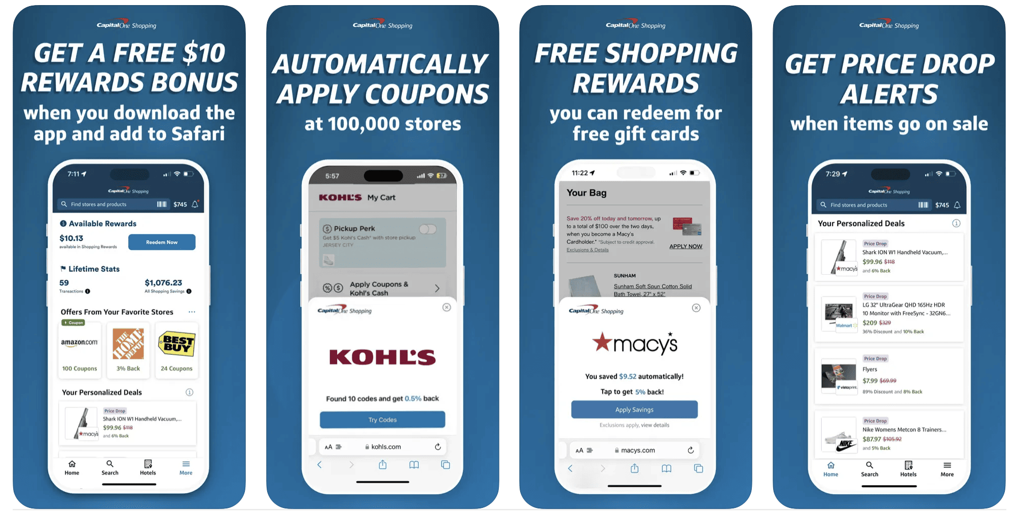 capital-one-shopping-screenshots-dec-2023 Theo dõi các chương trình khuyến mãi định kỳ là chiến lược then chốt trong việc tối ưu hóa chi phí mỹ phẩm
