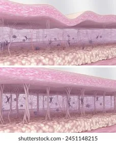collagen-fibers-regeneration-skin-tissues-260nw-2451148215 Cơ chế tác động sâu của tế bào gốc giúp tái cấu trúc hệ thống Collagen và Elastin