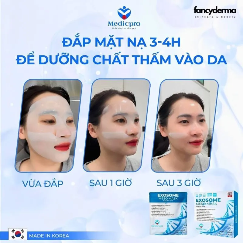 Làn da trở nên căng mịn và mờ nếp nhăn sau khi sử dụng mặt nạ collagen sinh học