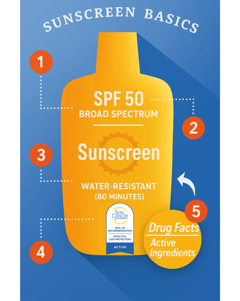 Luôn kiểm tra kỹ các chỉ số SPF và PA trên bao bì sản phẩm trước khi mua