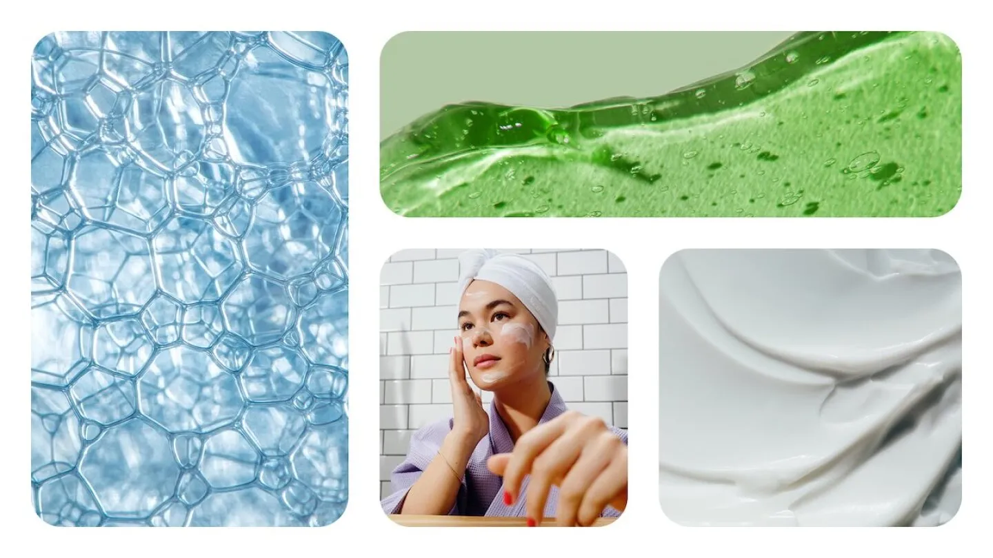 Sự kết hợp giữa kết cấu lỏng của serum và đặc của kem dưỡng tạo nên hỗn hợp đồng nhất