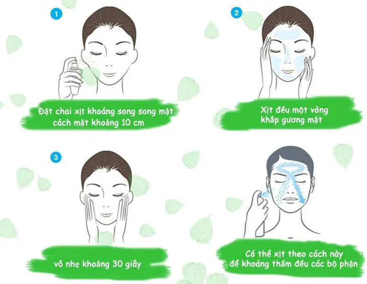 xit-khoang-co-duong-am-khong-huong-dan-xit-khoang-10 Giữ khoảng cách phù hợp và vỗ nhẹ là chìa khóa để xịt khoáng phát huy tác dụng