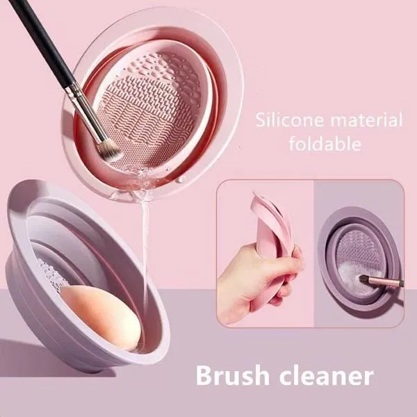 Sử dụng thảm silicon giúp làm sạch sâu các kẽ lông cọ mà không gây hư tổn